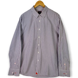 UNTUCKit 100% Cotton Purple Gray/White Gingham Button Down XL